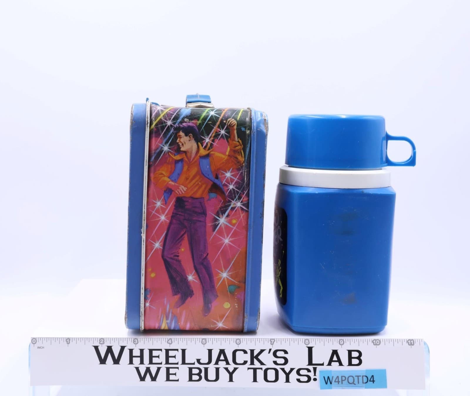 Disco Fever Blue Lunchbox W/ Thermos 1980 King-Seeley Vintage 2