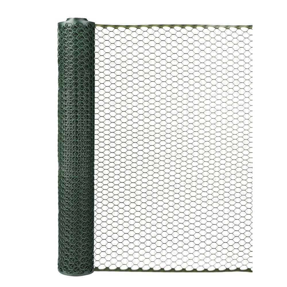 3 Ft. X 25 Ft. Plastic Poultry Hex Garden Fence Netting, Green 4