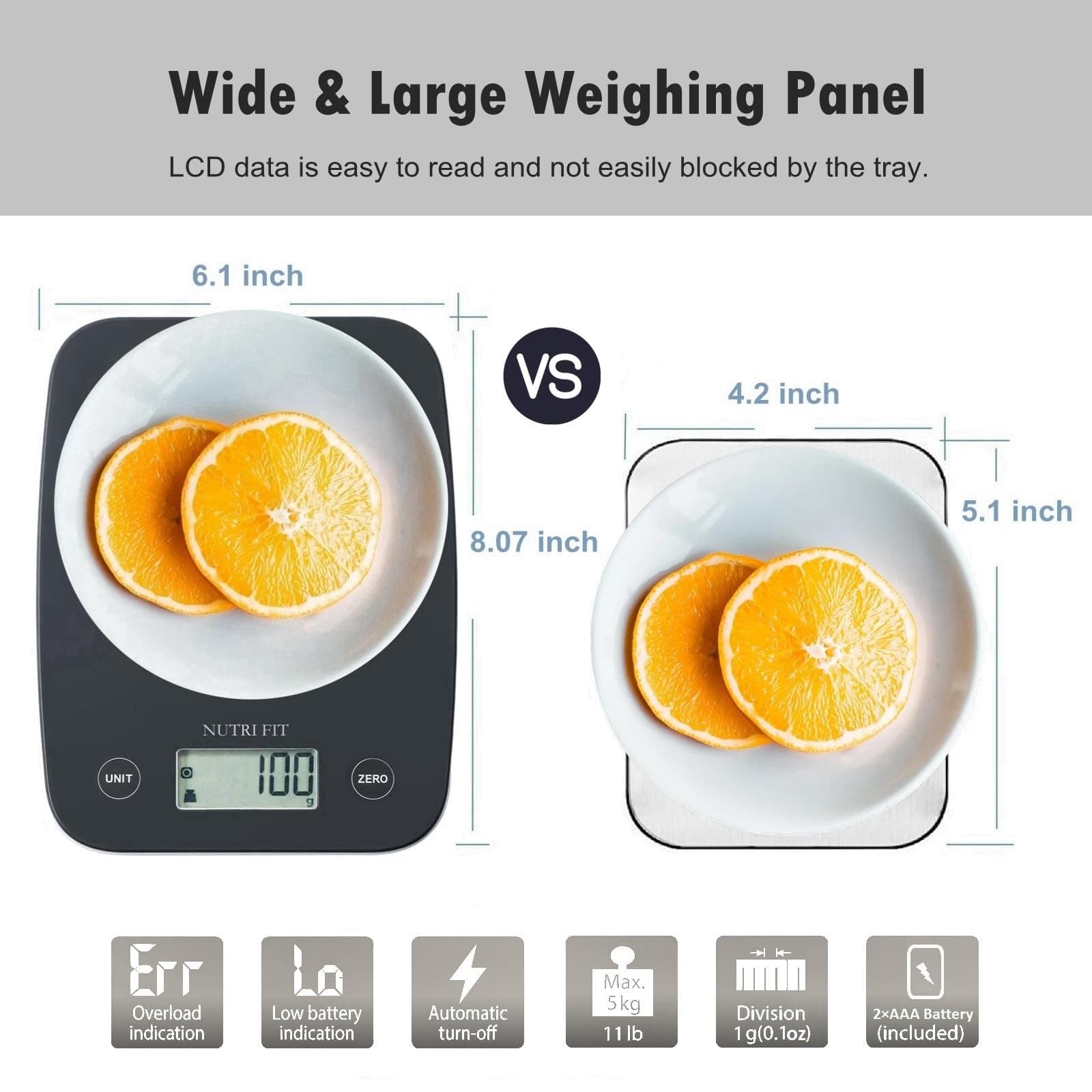 Digital Food Scale, 11lb Kitchen Scale Digital Weight, Cooking Scale for Food... 3