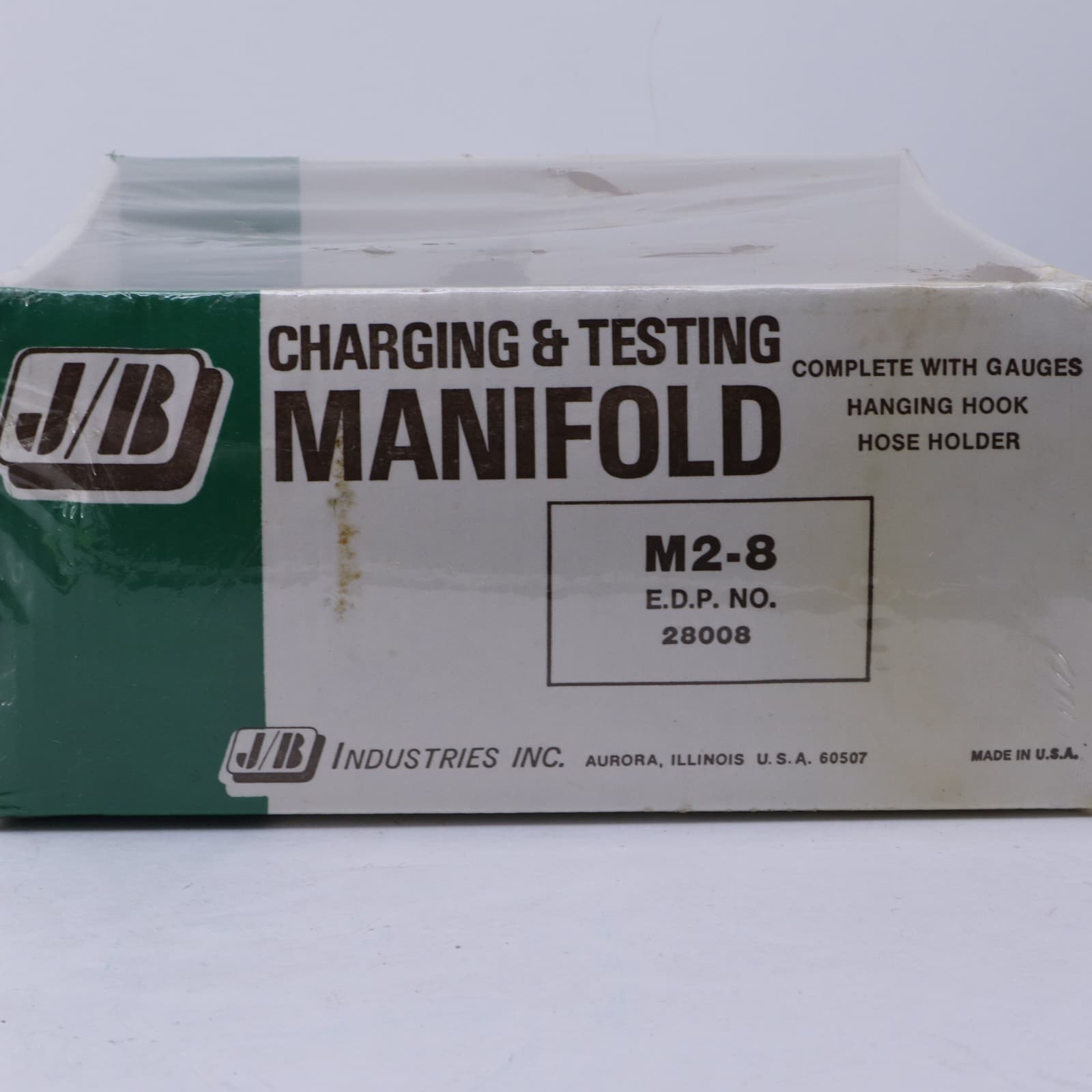 New w Box JB Industries Charging Testing Manifold M2-8 28008 USA + Hose Kit 5