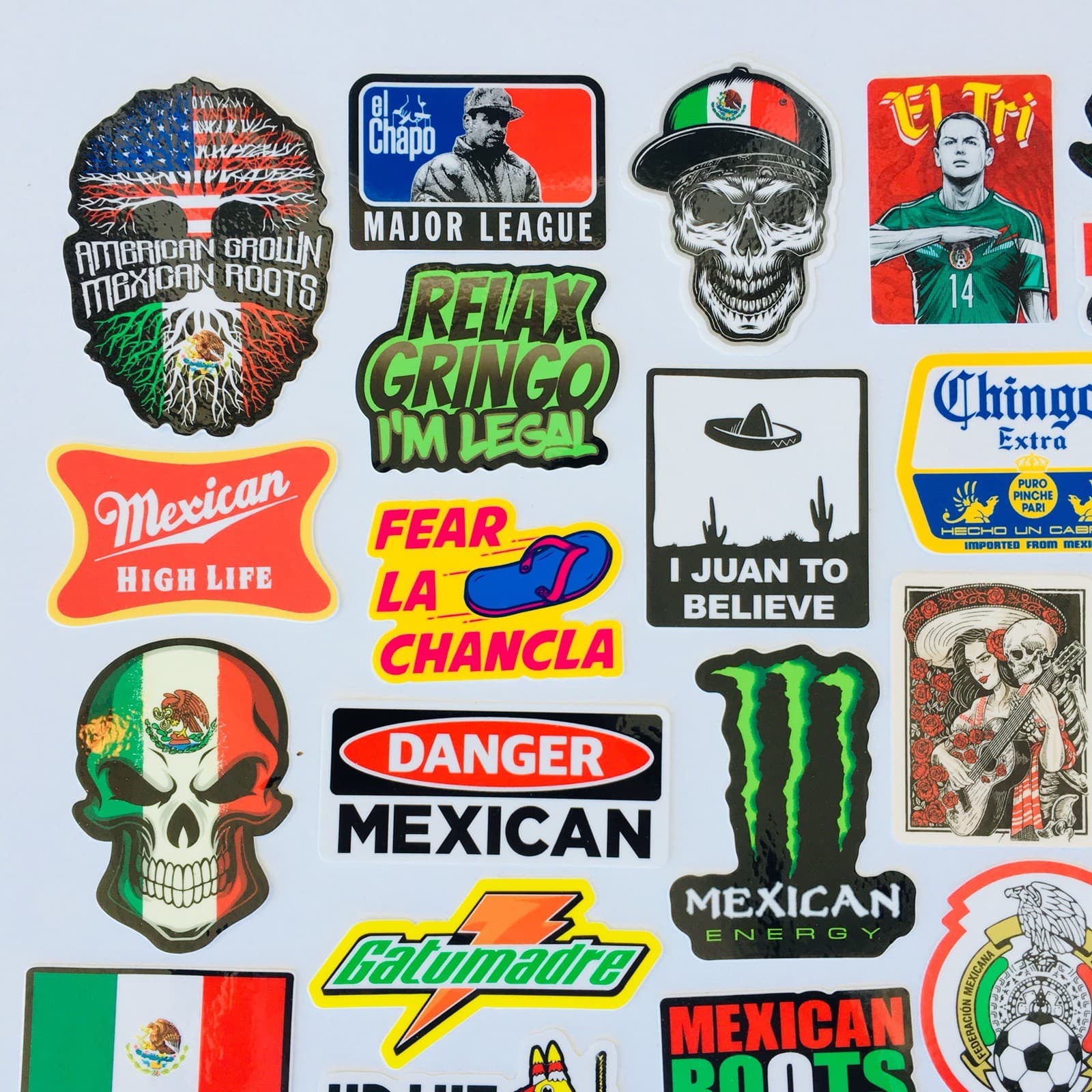 MEXICAN CHINGON Hard Hat Stickers 40 MEXICO HardHat Sticker Pegatinas cascos  2