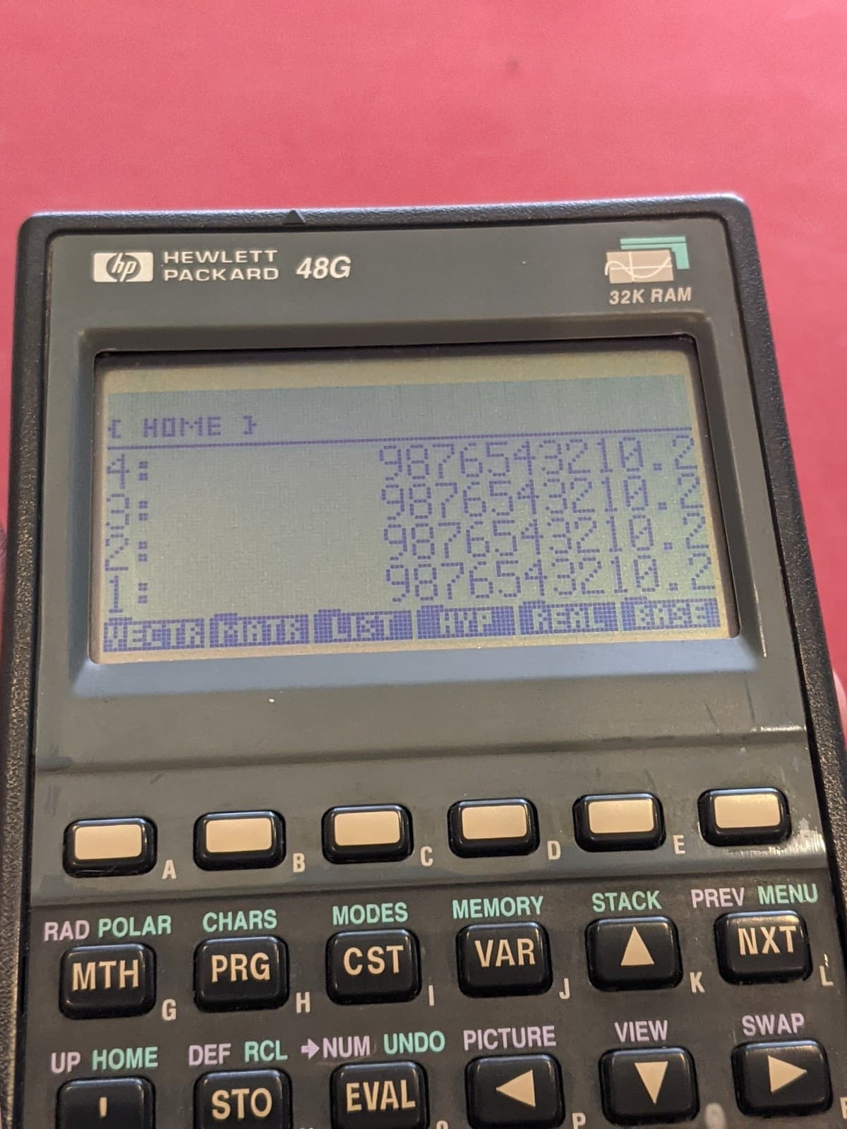 HP 48G Graphing Scientific Calculator 32K RAM Bezel Power 3