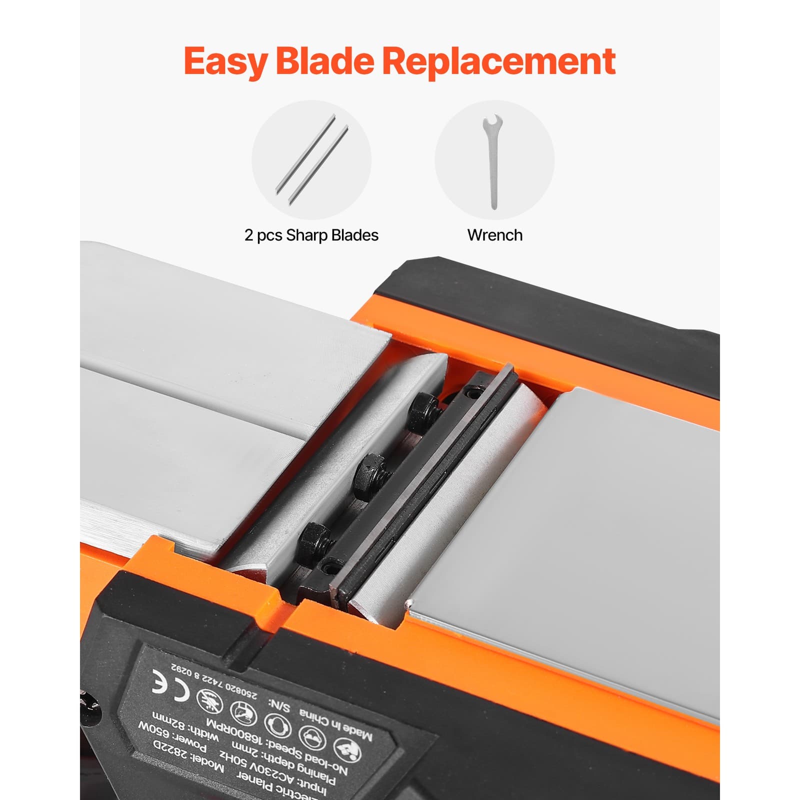 Uimoso Electric Hand Planer 3-1/4-Inch Corded Tool for Woodworking, 16800 RPM 6