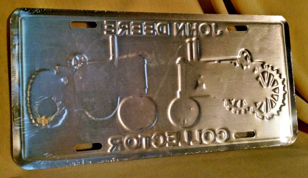 JOHN DEERE TRACTOR LICENSE PLATE NEW 2263 GENERAL PURPOSE 70 TRICYCLE FRONT END. 2
