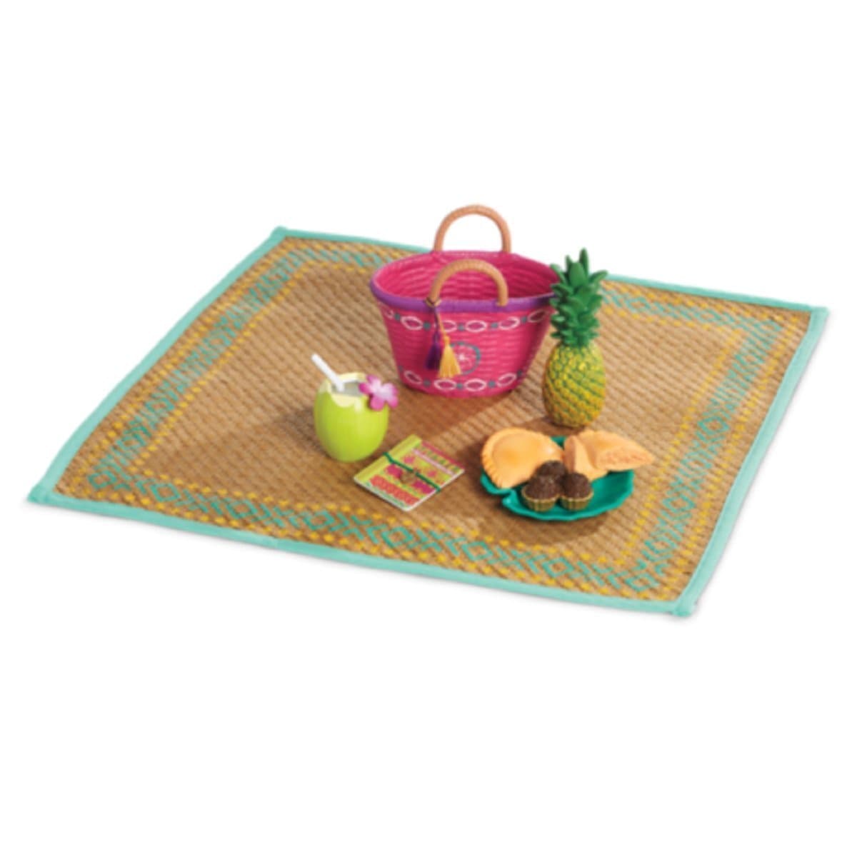 American Girl Lea's Beach Picnic Set Blanket Play Pretend Food for 18" Dolls