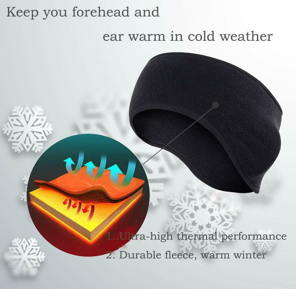Winter Sports Headband Thick Knitted Ear Warmers Fleece Ear Cover for Men Women 4