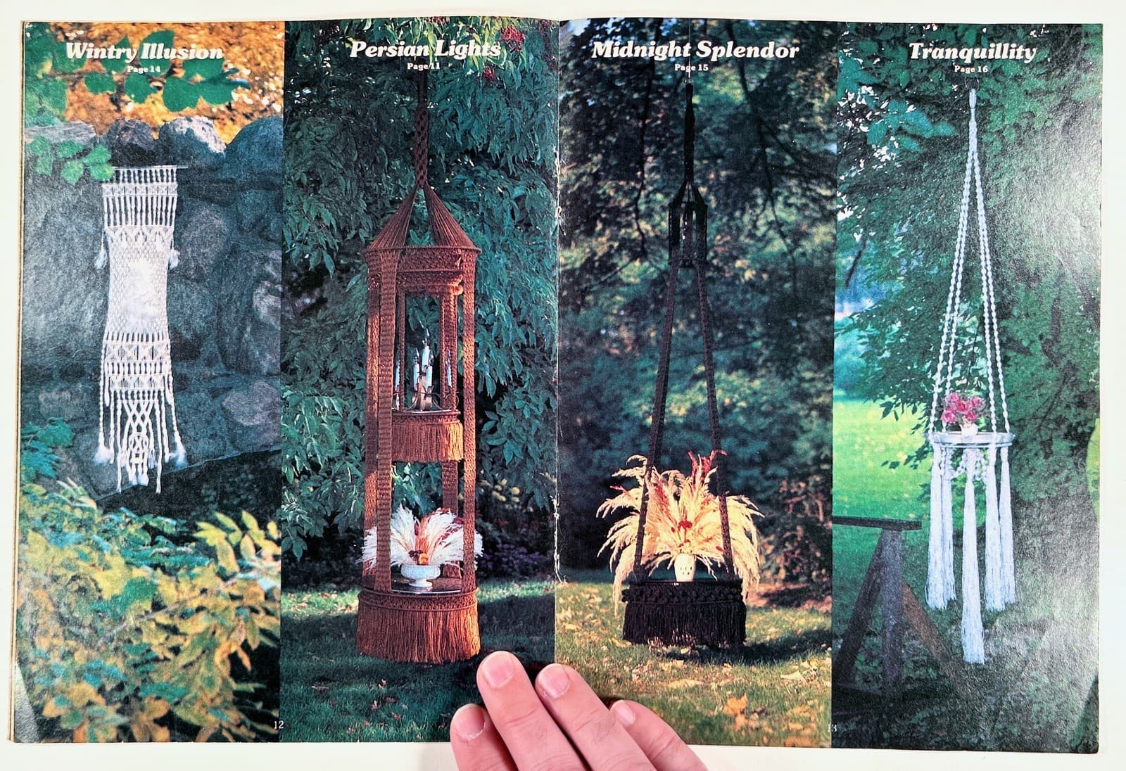 1977 MACRAME ENCHANTMENT #1 pattern book KITSCH plant hangers INTERIOR DESIGN 5