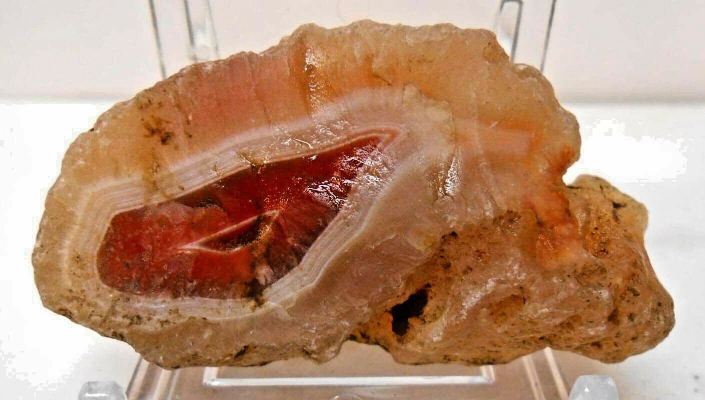 Rock Tumbler Gem Refill Kit - Swali Rose Agate Rough, Mozambique,Africa, 4 oz  3