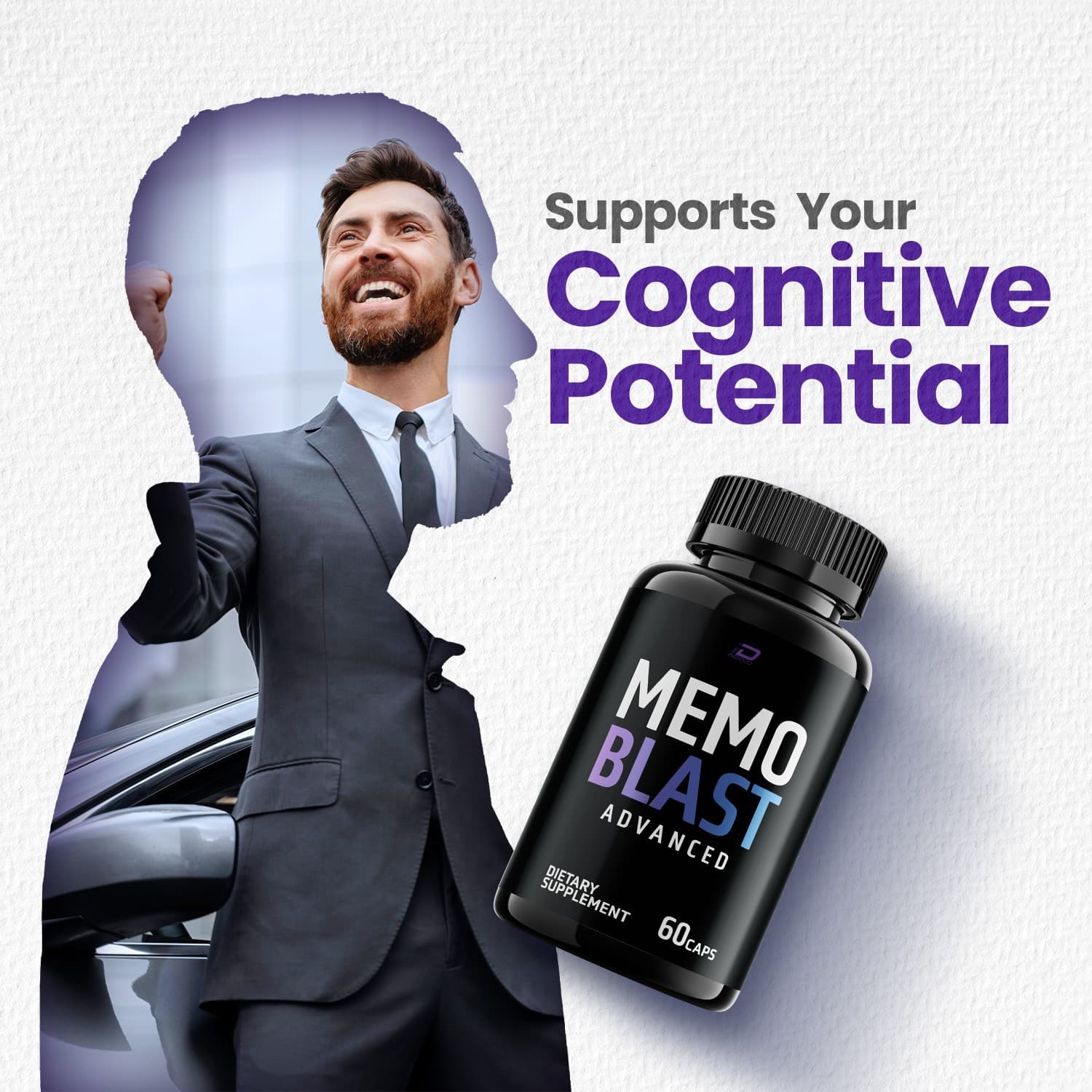 (3 Pack) Memo Blast Supplement Capsules – MemoBlast Natural Blend Memory Focus 2