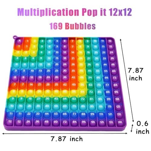 Multiplication 12x12, Addition 1-12, Math Fidget Popper, Learn Multiplication,  2