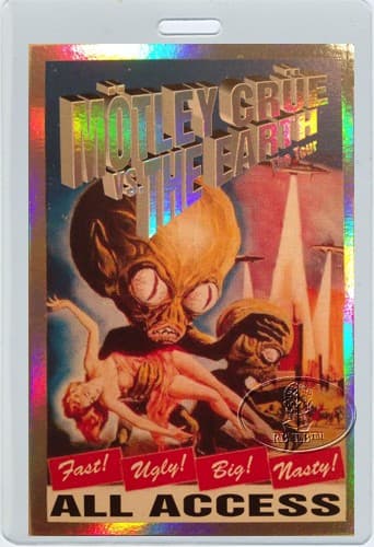 MOTLEY CRUE Vs. Earth 1997 Tour Laminated Backstage Pass