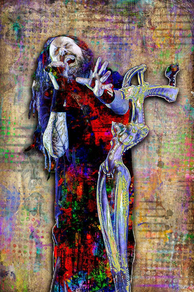 Jonathan Davis of KORN Poster, K.O.R.N. Gift, Korn Tribute Fine Art Free Ship US