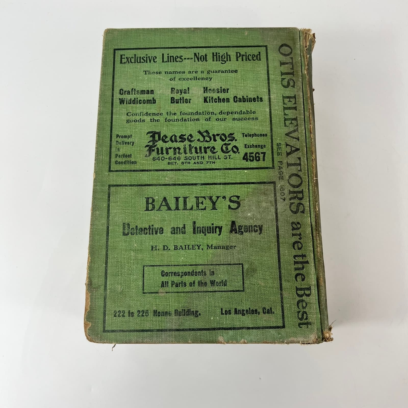 1909 Los Angeles CA City Directory POOR Ancestry Genealogy Antique Vtg Reference 4