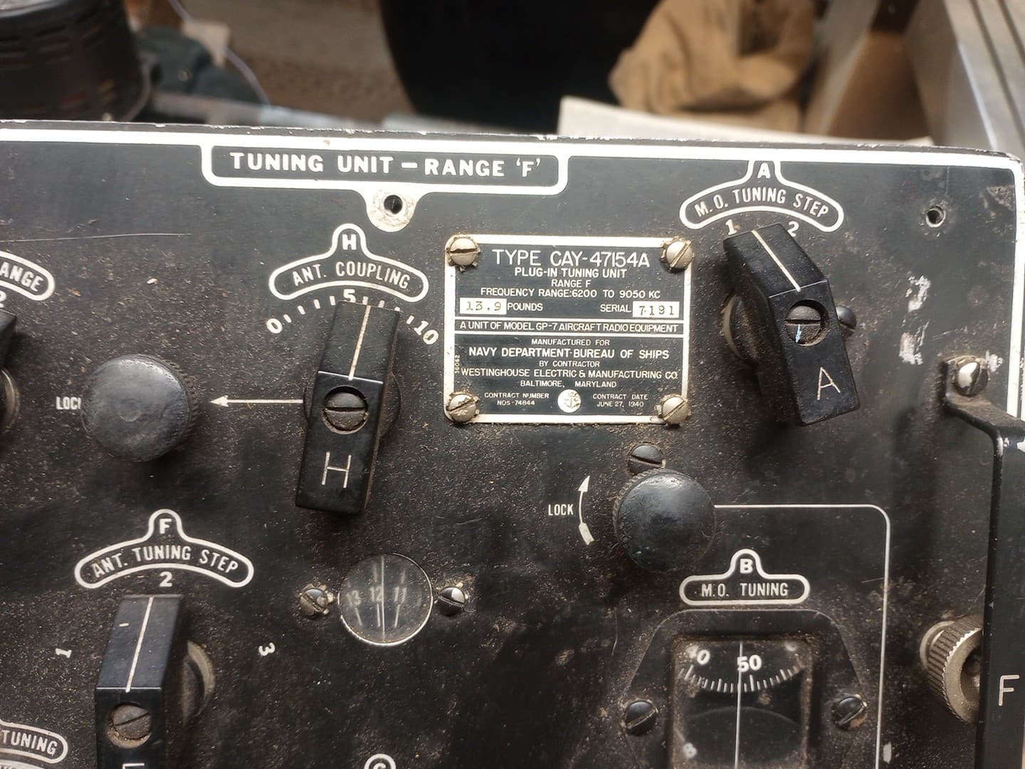 Navy Tipe Cay-4754a Transmitter Tuning Unit In Good Shape 2