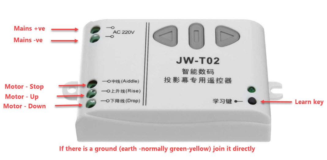 Motorised Projector Screen Remote Control RF Remote Automation For Curtain Blind 6