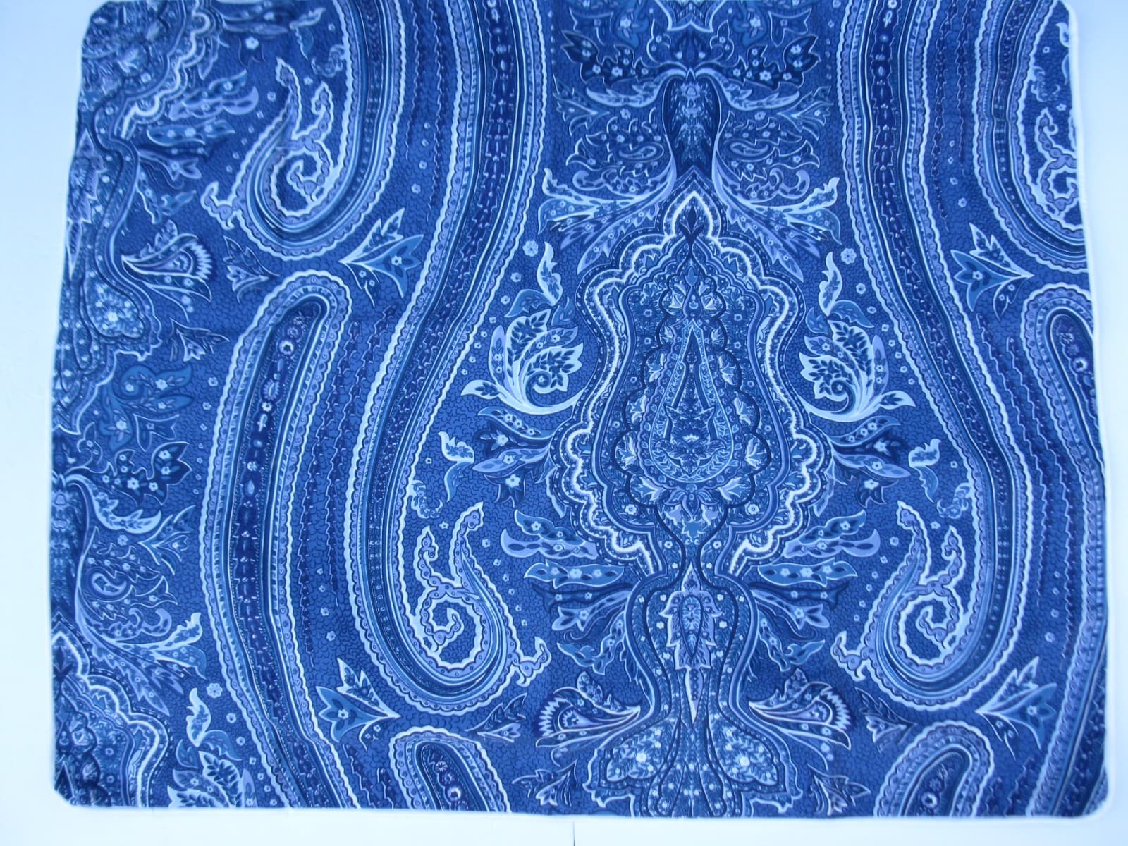 NEW! Vtg Ralph Lauren Blue Putney Paisley Full/Queen 25" x 30" Pillowcase Sham