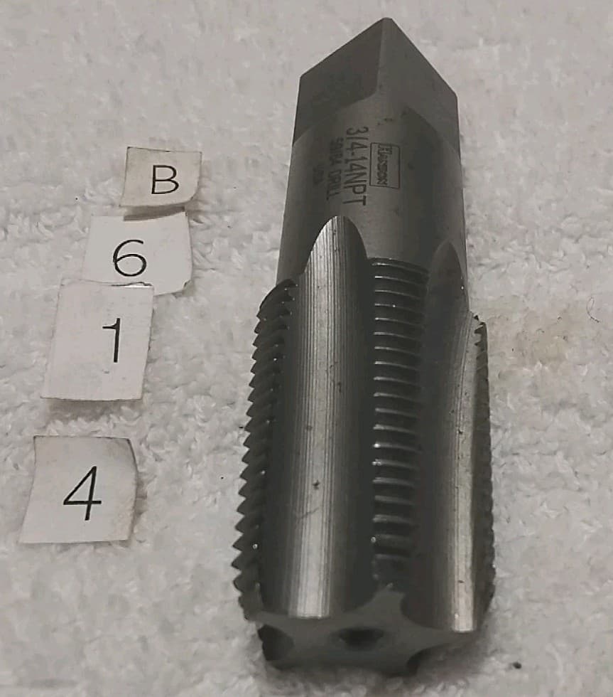 1906 ZR HANSON  3/4"-14 NPT TAPERED 5 FLUTE PIPE TAP  USA 🇺🇸 2