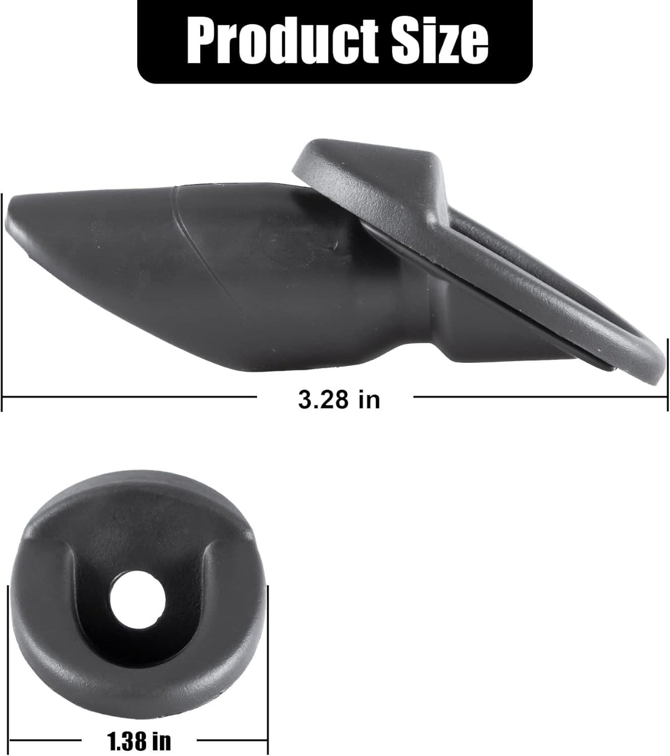 Black Antenna Bezel Ornament Base Mount Replacement For Toyota Tundra 2007-2014. 2