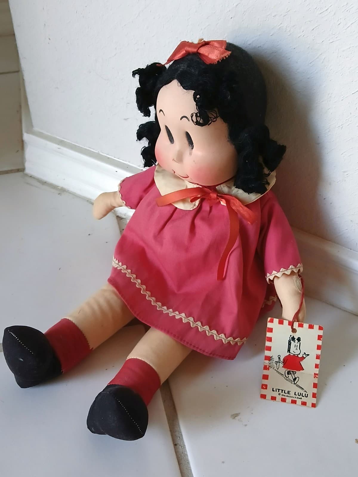 Vintage Little Lulu Doll Marge Georgene w/ Tag 15" Inches Tall 3