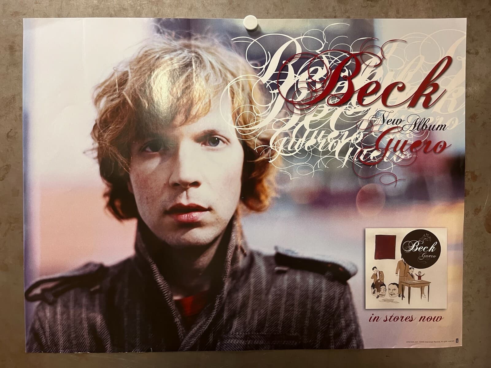 BECK Guero 2005 PROMO POSTER Interscope Records DUST BROTHERS BIBBE HANSEN LO-FI
