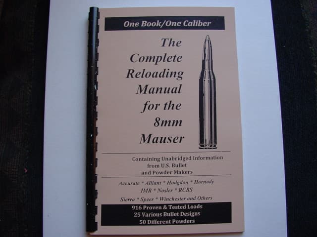 8mm Mauser 7.92mm  The Complete Reloading Manual Load Books Latest Version