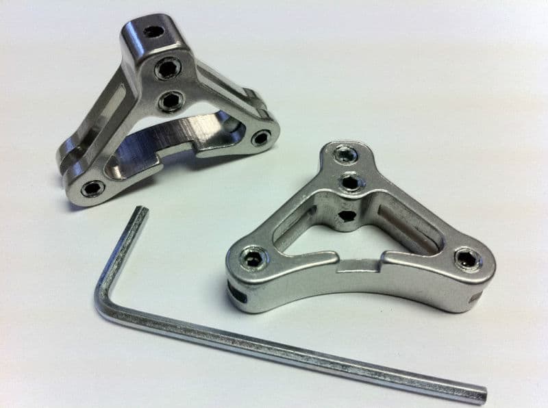 2 AVID Tri-Dangle cantilever brake cable hangers silver