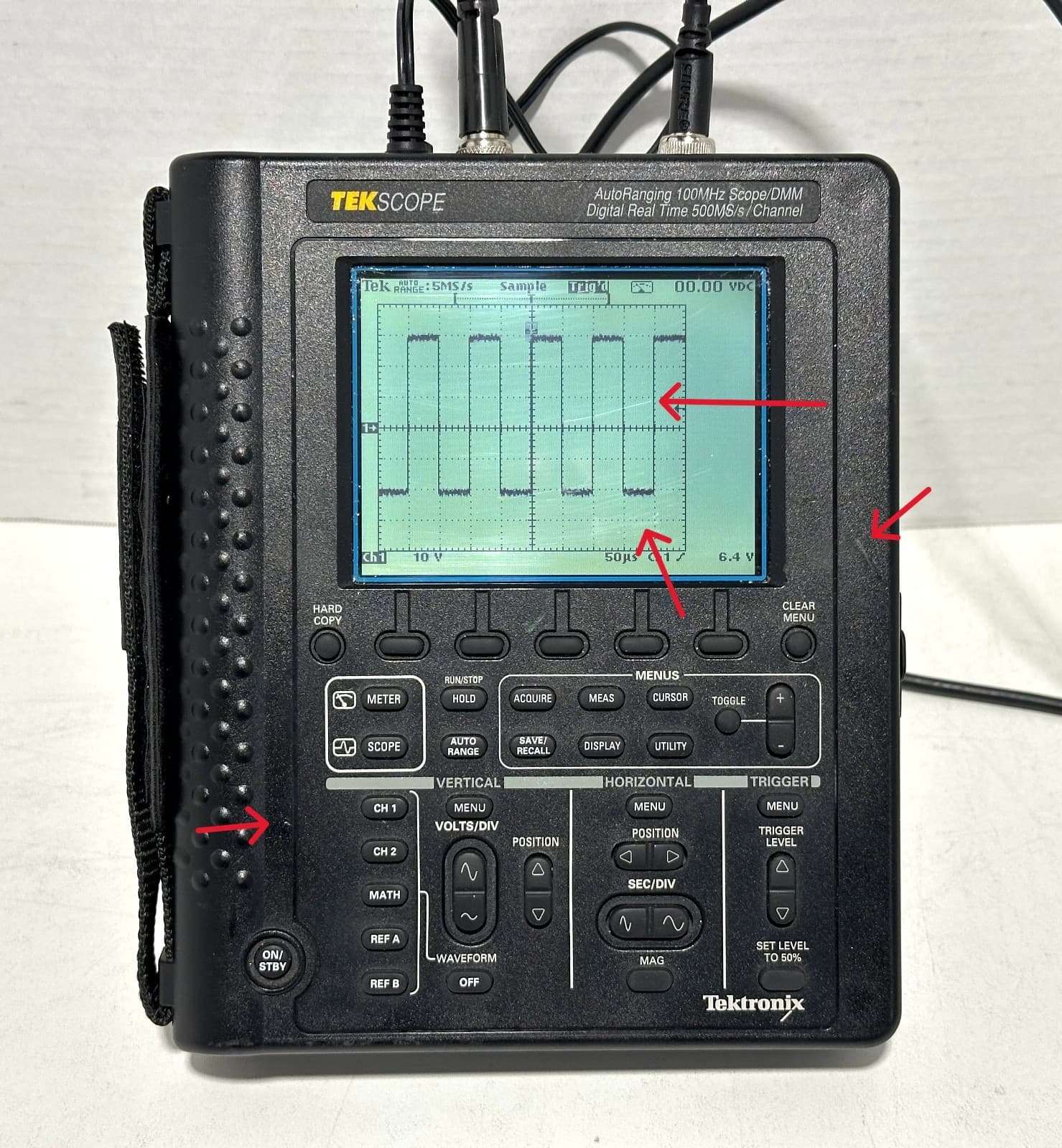 Tektronix TekScope THS720 AutoRanging 100MHz Scope/DMM Portable Oscilloscope 3