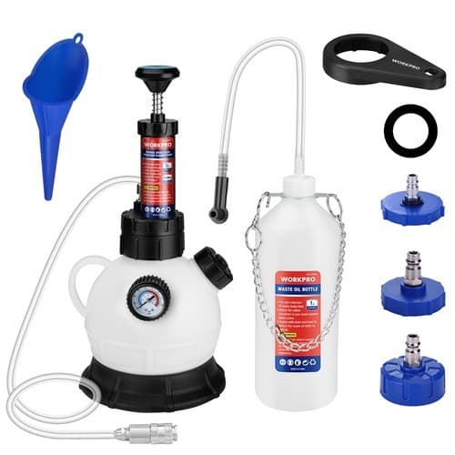 WORKPRO 2L Manual Brake Bleeder Kit One Person Brake Fluid Vacuum Pump for DIY