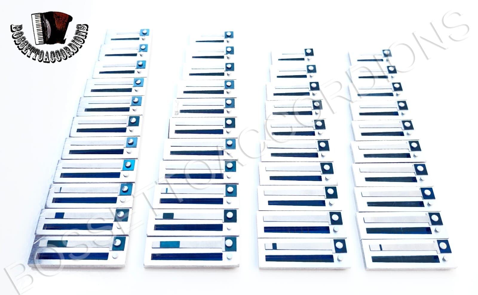 Set of Reeds For Cromatic Diatonic Accordion TIPO A MANO B-C (SI-DO) 3