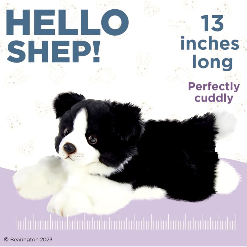 ✤ New BEARINGTON COLLECTION Plush Toy BORDER COLLIE Sheepdog Soft Cuddle Dog 2