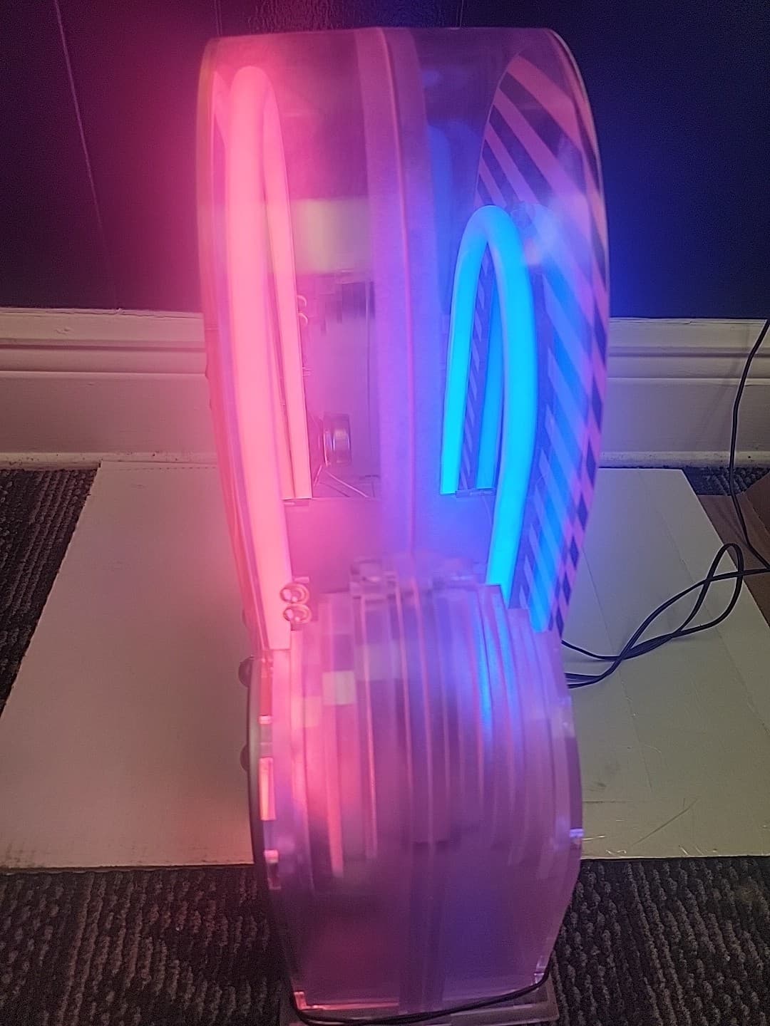 Vintage Cicena Marilyn Radio Large Neon Am/Fm Pink Blue Tabletop Jukebox 5