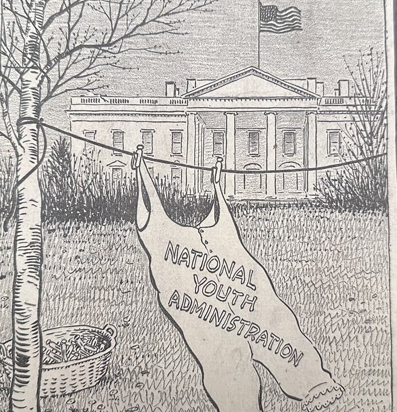 1942 Claude Shafer WWII World War 2 II Cincinnati Newspaper Political Cartoon