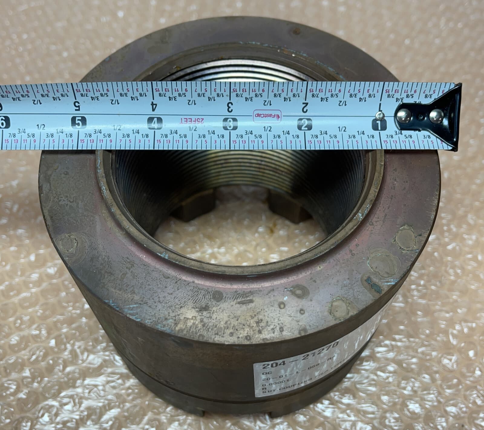 NEW OLD STOCK- 20-01-L-058-RA Coupling F/LP Turbine Nut Slotted || Fast Shipped! 6