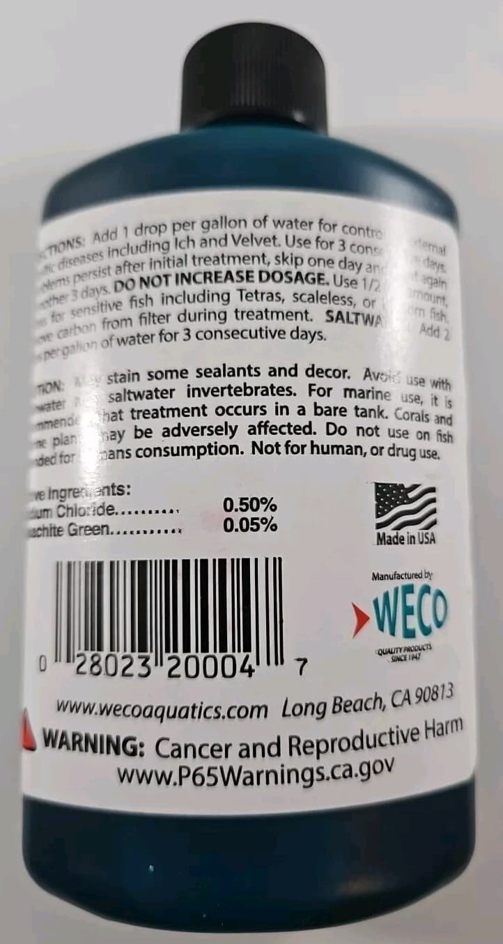 WECO NOX ICH 4 fl oz for AQUARIUM FISH DISEASE CURE PARASITE TREATMENT 2