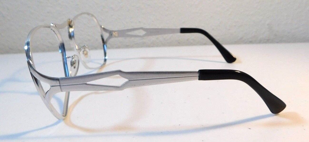 Vintage ELITE OPTICAL E-Jasper Silver 54/22 Eyeglass Frame New Old Stock #B8 5
