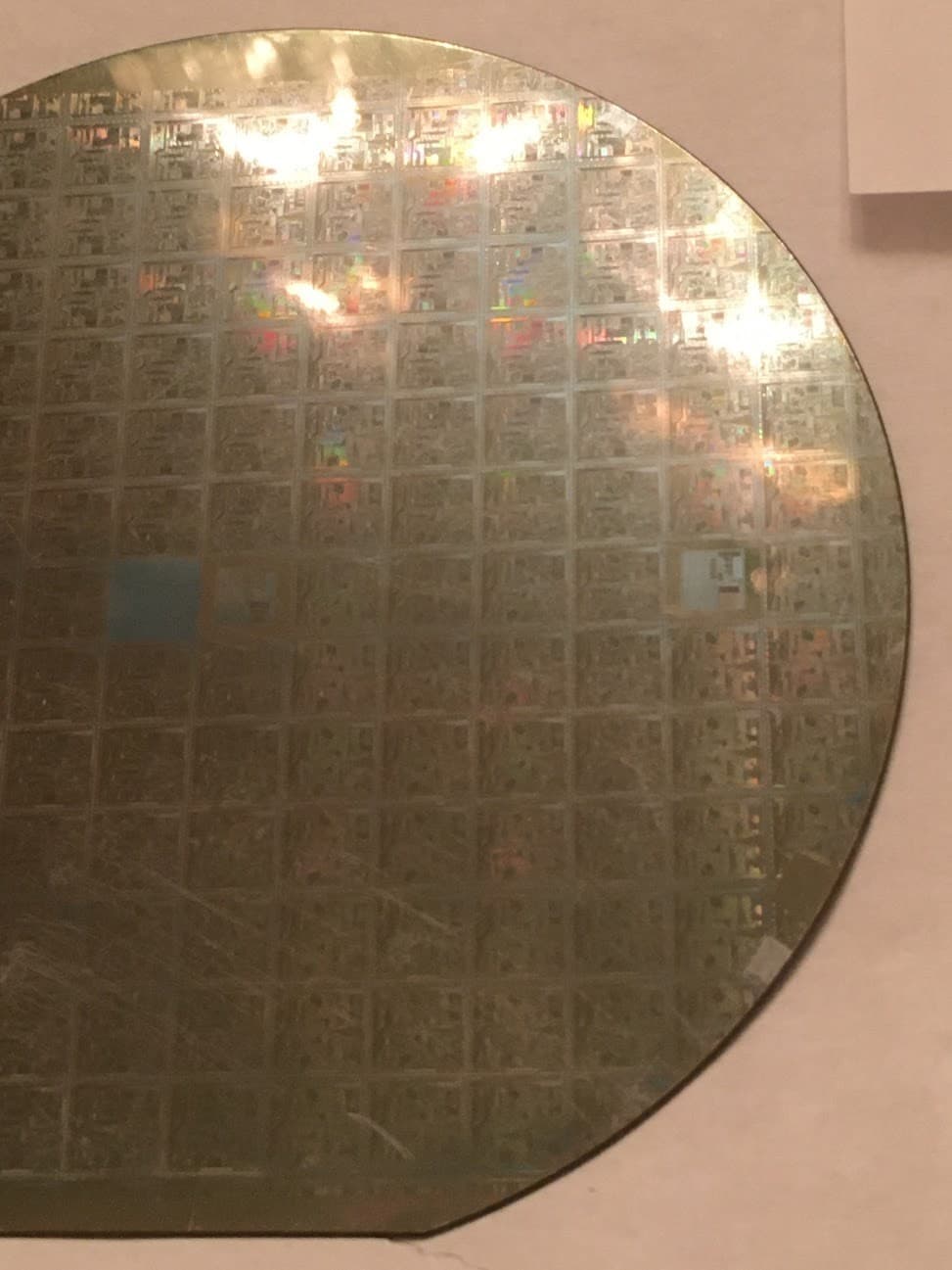 4" Silver Xerox Printer Silicon Wafer 1980s Extremely Rare Vintage CPU Chip 4