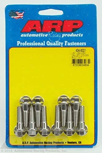  434-8001 6-Point Stainless Steel Valley Cover Bolt Kit for Chevy LS1/LS2  3