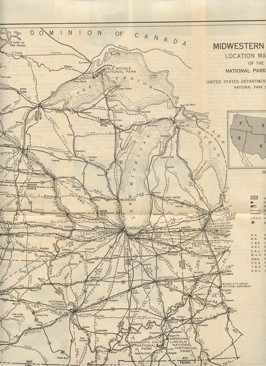 National Park Location Maps 1-8 National Park Briefs & 2 Parks & Recreation Maps 5