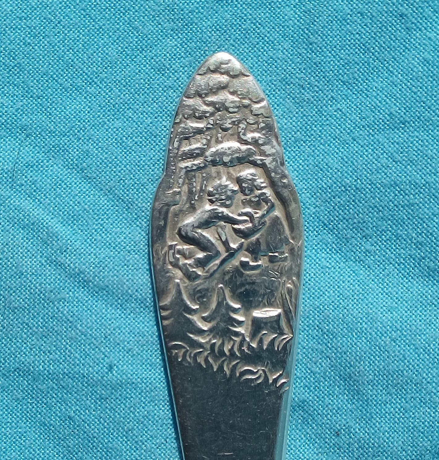 HALLMARKED ANTIQUE SILVER FORK HANSEL AND GRETEL FAIRY TALE DANISH GEORG NILSSON 2