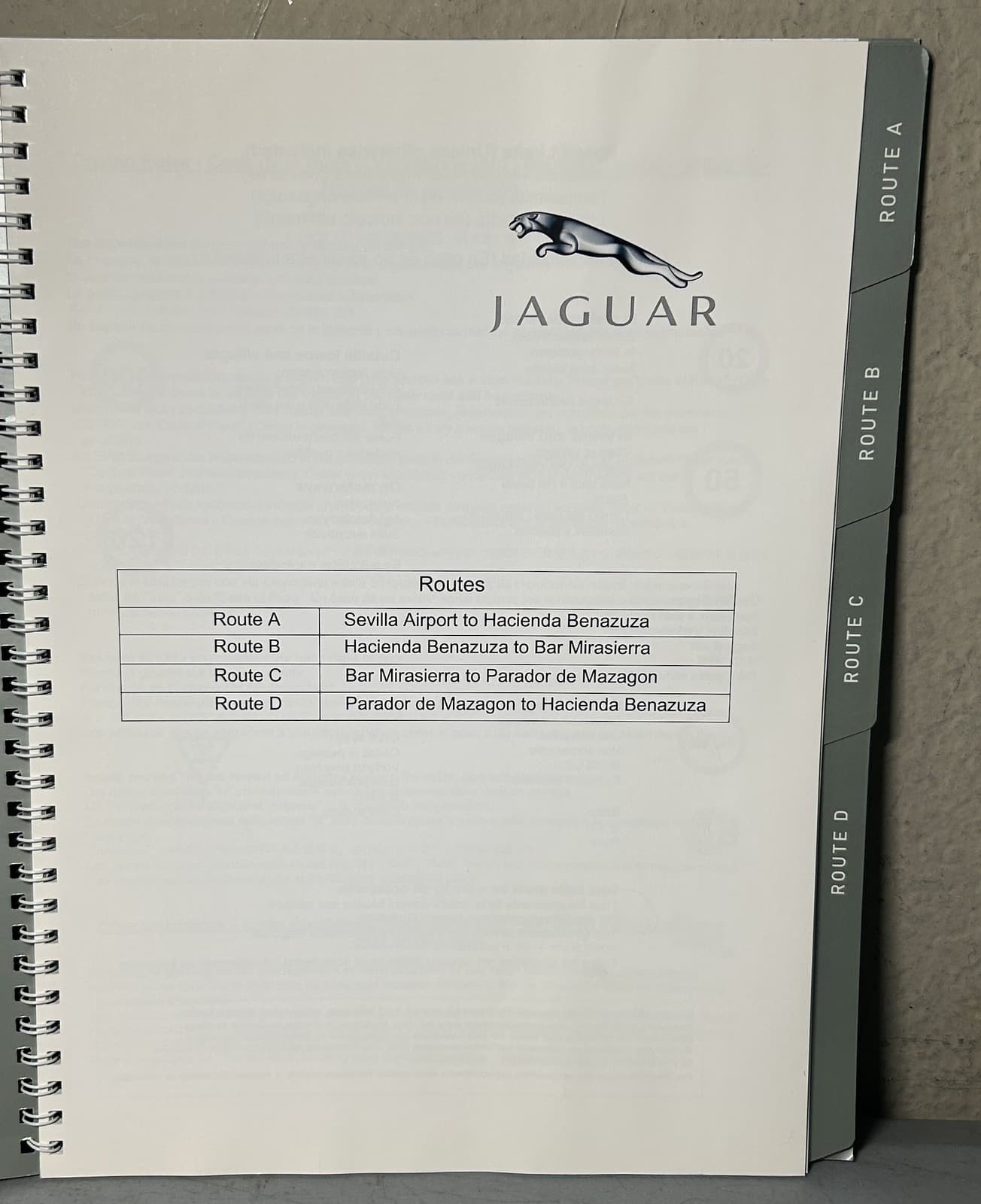 Rare Jaguar XJ Portfolio Launch Drive Spain Press Kit Info Route Instructions 2