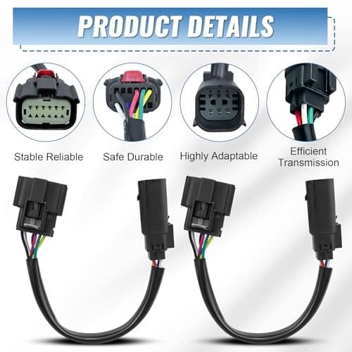 2Pcs Halogen to LED Taillight Adapter Conversion Wiring Harness Fit for Ram  6