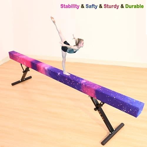 8 Ft Gymnastic Balance Beam Height: 7 inch-22 inch ; Length: 8 Ft Magic Star 2