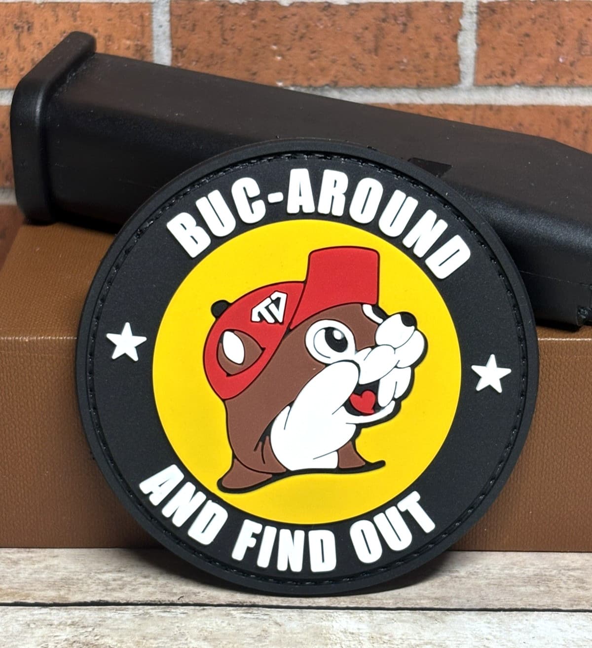 Tactical Morale PVC Buc-ees Patch,  Buc ees Patch, Buc Around And Find Out Patch