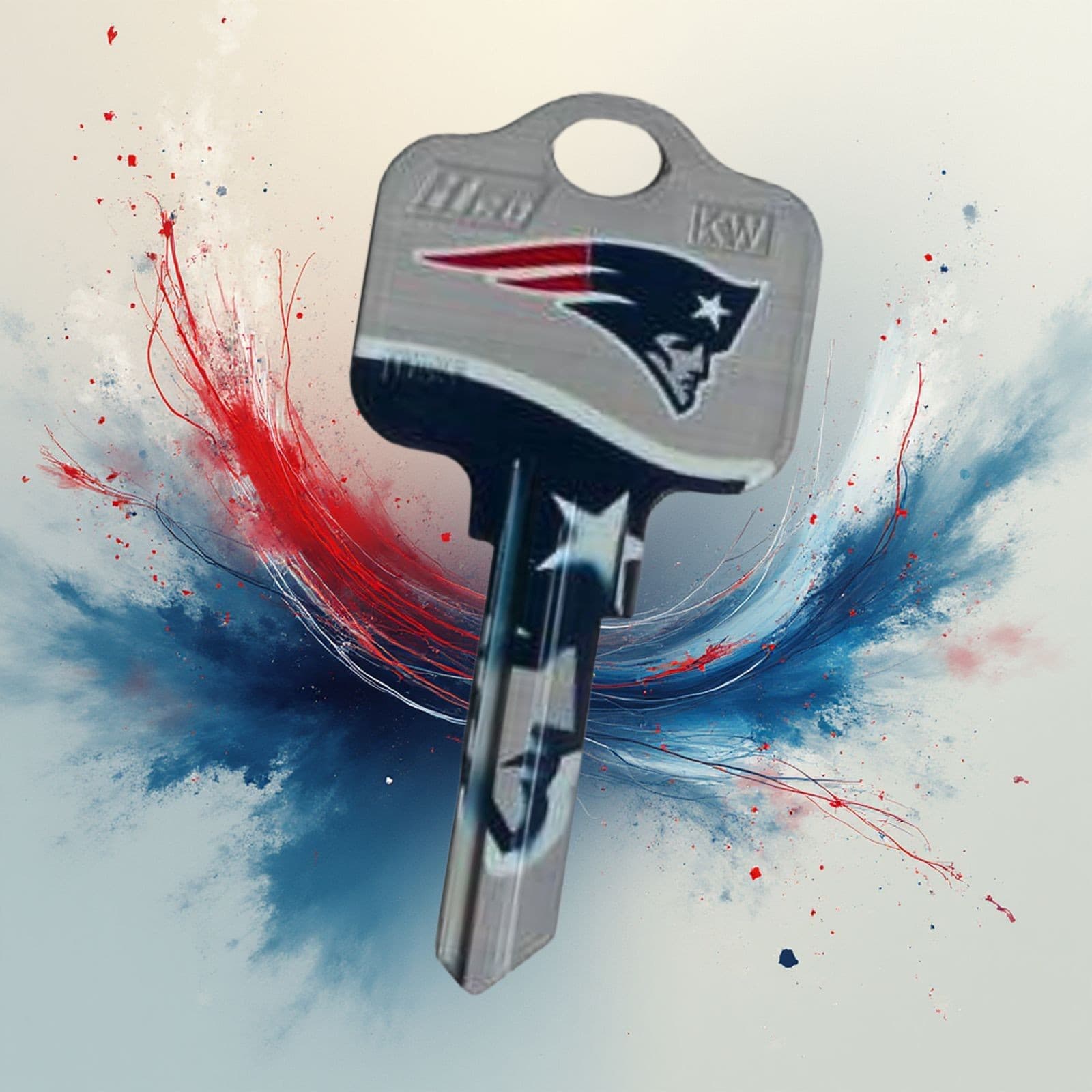🏈 New England Patriots House Key – SC1 Blank – NFL Licensed – Fits Schlage SC1 6