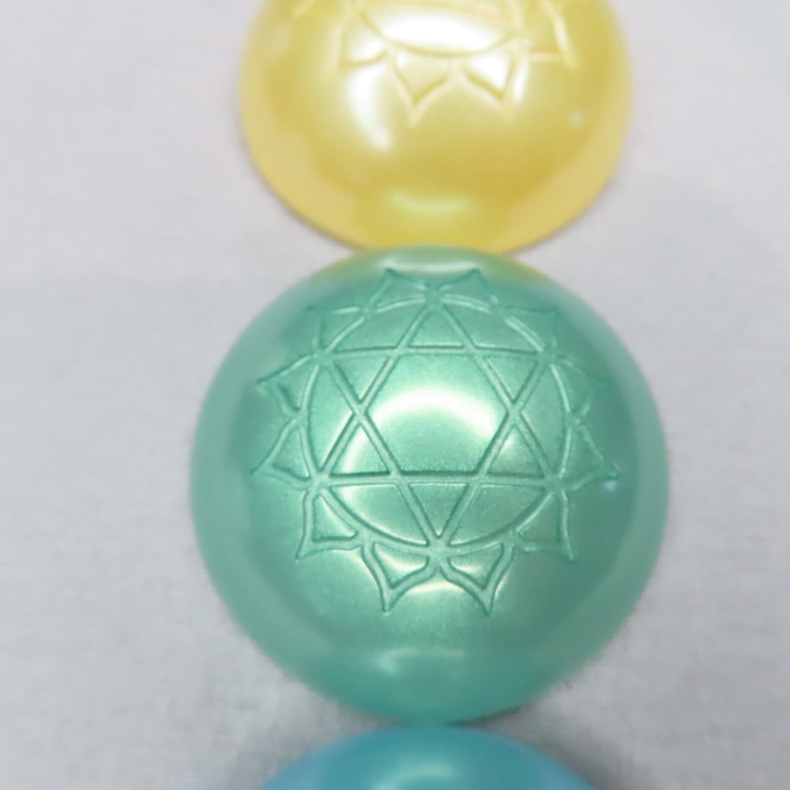 SANSKRIT Chakra Stones Set of 7 Round Dome Resin Wiccan Pagan Hindu Meditation 5