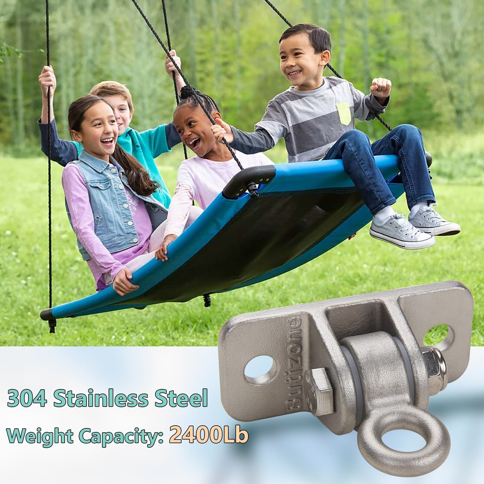 Heavy Duty Swing Hangers 304 Stainless Steel for Wooden Sets Swing Hooks Bracket 5