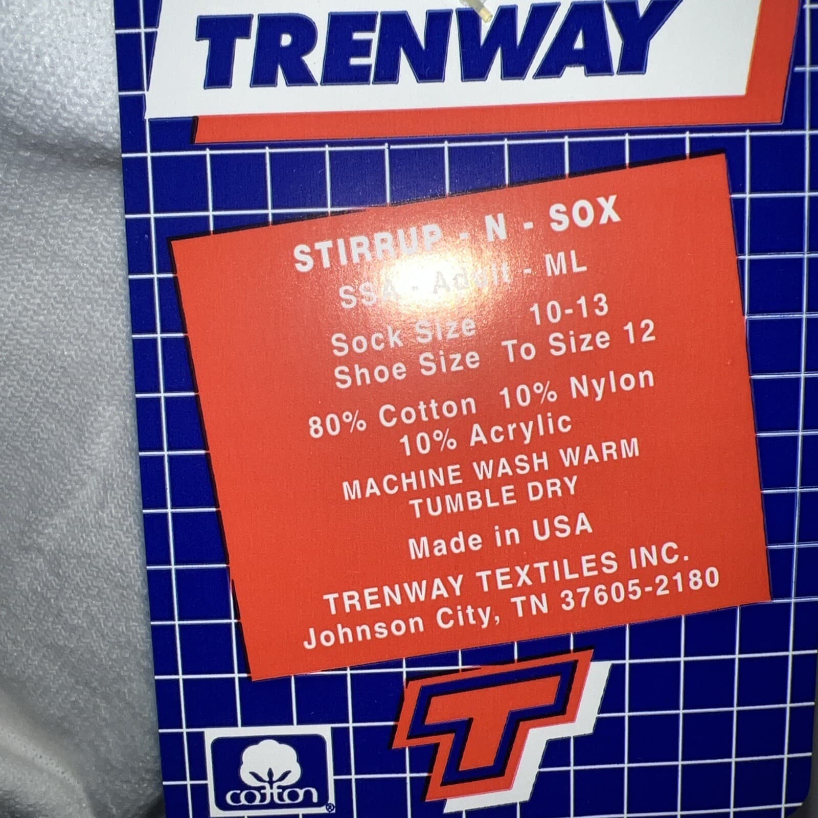 VINTAGE STIRRUP-N-SOX ADULT M/L 3