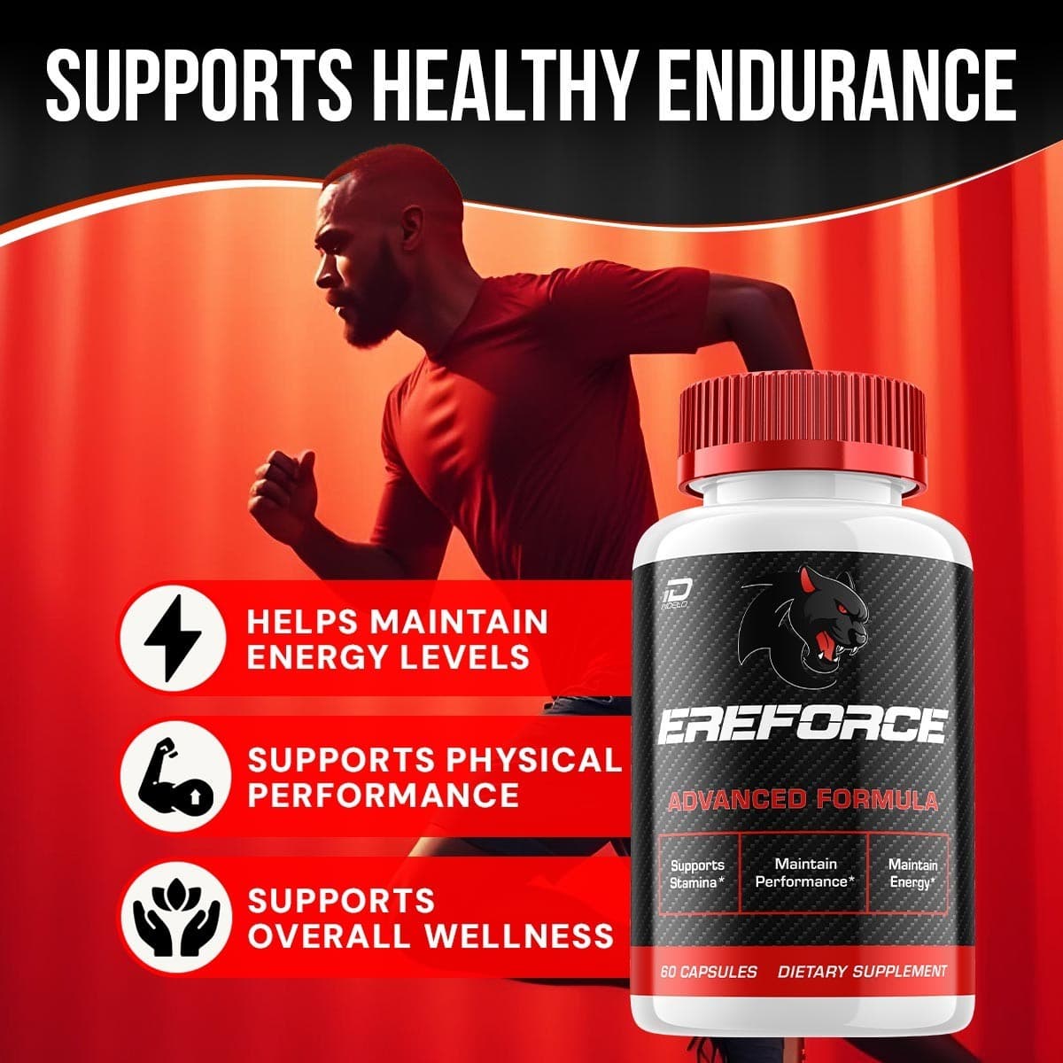 (5 Pack) EreForce for Men Capsules – Ere Force Vitamin Complex Pills, Energy 2