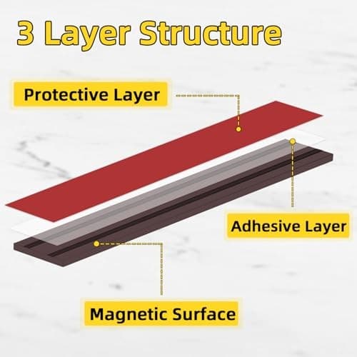Magnetic Tape - Strong Flexible Magnetic Strips with 1/2 Inch x 4 Feet 4