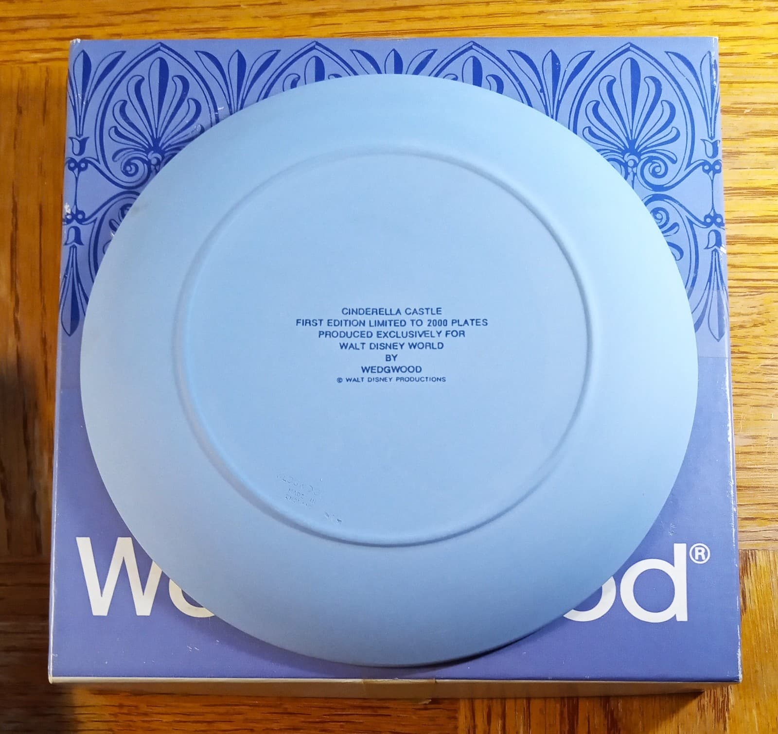 Vintage WEDGWOOD CINDERELLA CASTLE PLATE 1976 with Box Walt Disney Limited RARE 4